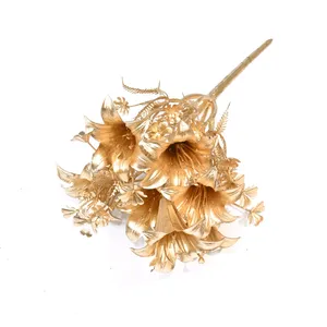 Golden Trumpet Artificial Flower for Home Decor and Events
