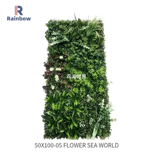 Luxury Real Touch Artificial Plant with Simulated Flowers Faux Greenery and Green Wall for Home Decoration Wedding Decor Indoor and Outdoor Use