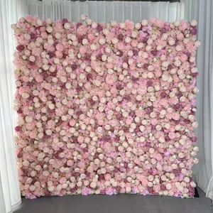 Hago Factory Made Luxury Artificial Flowers Wedding Decorative Flower Wall Backdrop