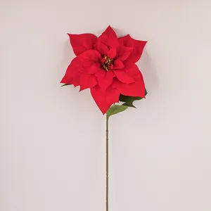New Product Items Christmas Tree Decorate Poinsettia Artificial Home Decoration Decorative Christmas Flowers