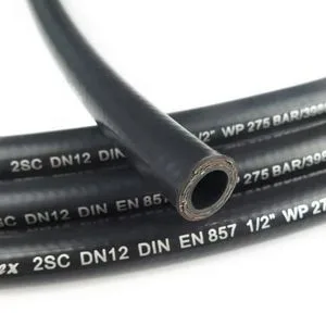 2sn SAE100 R2 Steel Wire Braided Hydraulic Rubber Hose, High Pressure Super Abrasion Resistant for Excavator Mining OEM, Super Abrasion Resistant Frac Hose