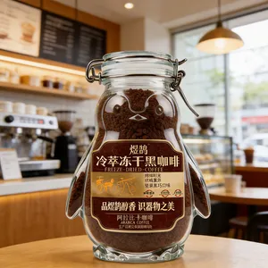 Ready to Ship 100g Penguin-Shaped Freeze-Dried Instant Coffee for Coffee Shop Gift