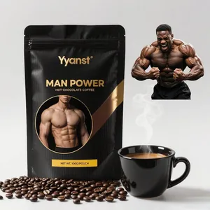 OEM Natural Maca Ginseng Tongkat Ali Instant Men Power Energy Coffee Increase Stamina Reduces Fatigue