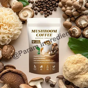Instant Coffee with Mushroom Extract OEM Private Label Functional Mushroom Coffee Powder
