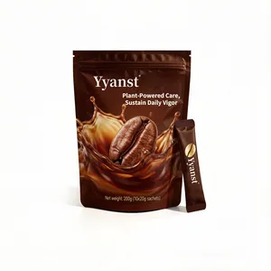 Plant-Powered Daily Vigor Instant Coffee 20g*10 Sachets Resealable Zipper Pouch Herbal Nourish Wellness Beverage