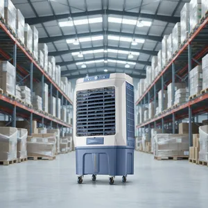 New Design Portable Electric Air Cooler Evaporative Mobile Personal Air Conditioner with Stand for Garage Outdoor
