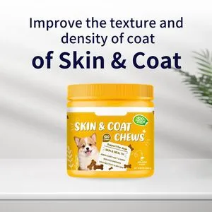 Factory Wholesale Custom Pet Supplement Omega Soft Chews for Dogs with Salmon Oil for Shiny Healthy Skin Coat & Joint Support