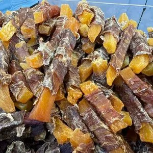 High Protein Natural Dog Snack with Chicken and Sweet Potato Made From Real Meat Chew Treats