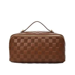 New Korean Style Women's Fashionable High-Texture Large Capacity Cosmetic Bag Portable Tote Travel Toiletries Storage Bag