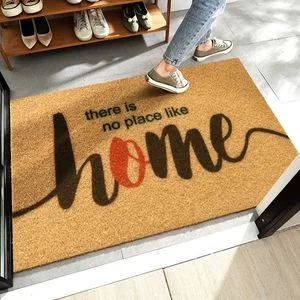 Machine Washable Custom Logo Synthetic Coir Door Mat Print Outdoor Floor Matting