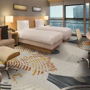 High Quality 100% Polypropylene Pol Carpet Tiles Featuring Stain-Repellent Polypropylene with Durable Bitumen Backing for Office and Hotel Flooring