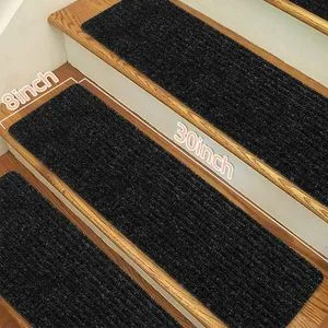 Self-Adhesive Anti Moving Grip and Beauty Rug Staircase Tread Mat Stair Runners Carpet for Home
