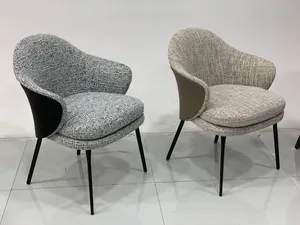 2024 New Design Angie Armchair for Fabric Dining Room with Solid Aluminum Base
