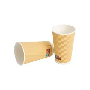 12oz 8oz Taky Away Environmentally Friendly 4oz/8oz/12oz/16oz Customized Disposable Ripple Wall Insulated Coffee Tea Paper Cups with Lid