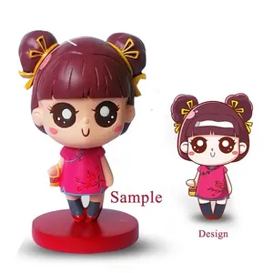 Factory Custom PVC Lining Plastic Soft Adhesive Toy Vinyl Dolls Key Chain OEM 3D Silicone Cartoon Dolls