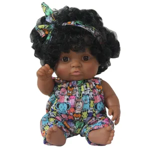 Factory Direct Supply Hot Sale Best Price 8 Inch Vinyl Plastic Black Baby Doll