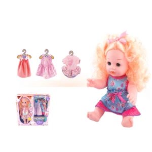 14 "Plastic Baby Doll Wardrobe Figure with Clothing, with IC
