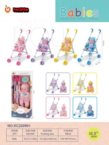 10" Baby Doll with a Toy Car by Open/Closed Eye with IC by Plastic Toy Doll
