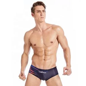 Color Print Swim Shorts Men Swimwear Brief