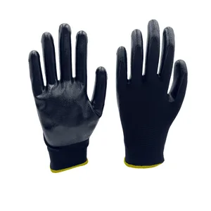 Chinese Wholesale Nitrile Personal Security Equipment Constructionsafety Gym Glove Woman Gloves for Work Heavy-Duty Nylon Construction Safety Gloves