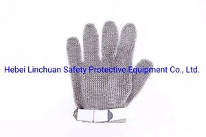 Metal Mesh Safety Gloves with Manufacturer Stainless Steel Mesh Glove Cut Resistant Chain Mail Protective Anti-Cutting Glove for Kitchen Butcher Working Safety