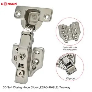 Consun Hardware Soft Closing Hydraulic Hinges Fittings Kitchen Cabinet Hinge for Furniture