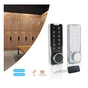 Public Wardrobe Furniture Sauna Cabinet One Time Password 9 Numbers Zinc Alloy Digital Gym Keypad Keyless Locker Lock with Key