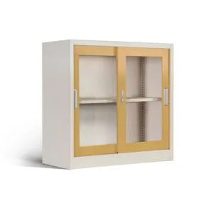 Small Metal Filing Cabinet Glass Door Office Files Storage Cabinet Clear View Low Height Office Cupboard Office Furniture
