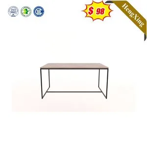 Cheap Modern Home Dining Furniture Set Simple Dining Tables with Metal Legs Wood Writing Desk Wall Table