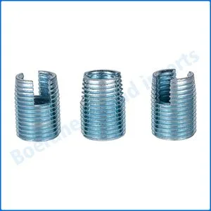 Durable Steel Slotted Self Tapping Threaded Insert with Zinc Plated