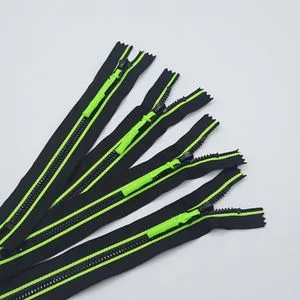5 # Resin Zipper, Coarse Toothed Rubber Teeth Automatic Lock Tail, Double Opening Luggage, Clothing Jacket Nylon Zipper