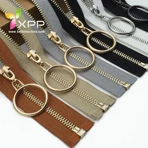 #3 Metal Brass Zipper Colse End with Big Hole Slider