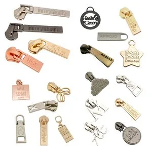 25067 New Style Custom Engraved Logo Metal Zipper Puller for Clothing Shoes