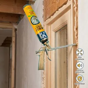 Sv302 Large Expansion Moisture Cure PU Polyurethane Foam Adhesive for Window and Door Frame Filling