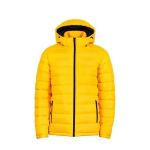 Men's Padded Jacket - Warm, Lightweight, with Detachable Hood & Zip Pockets