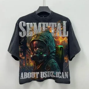 Summer Heavyweight Rhinestone Printed Shirt Hip Hop Streetwear Oversized Cotton T Shirt Personalized Custom Graphic T-Shirt