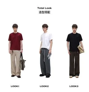 Stylish Short-Sleeve T-Shirt with Unique Collar and Pocket Design