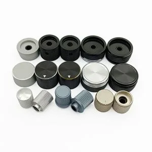 6.35mm Anodized Aluminum Knurled Potentiometer Knob Metal Volume Control Knob