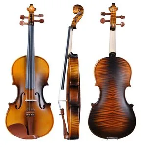 High-Grade Solid Wood Craft Kids Violin · Unique Pattern Design