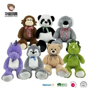 China Stuffed Animal Factory Custom Wholesale 10-100cm Popular Luxury Soft Pet Dinosaur Panda Monkey Sloth Giant Animal Teddy Bear Plush Toy for Baby
