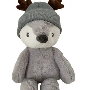 Custom Grey Fox Toys Animal Plush Stuffed Froest Animal Toy with Hat