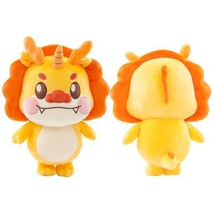 Custom Cute Chinese Style Plush Doll Dragon Wish Auspicious Fu Long Plush Toy