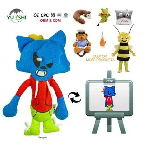 Customizedplush Toystuffed Animal Maker OEM ODM Custom Plush Drawing Mascot Plushies Embroidered Valentine's Day Nylon
