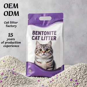 OEM/ODM 1-3.8mm Доступный кошачий наполнитель 99% Без пыли песок для домашних животных, легко комкуется, не липкий, поглощает запахи, антибактериальный, устойчивый к плесени, чистота для домашних животных