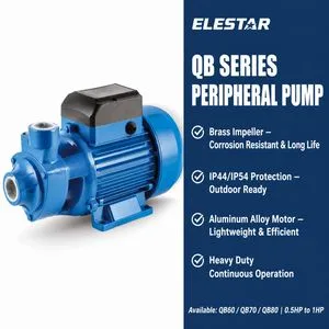 Qb80 Qb60 0.5HP Suction Italy Brand Pumps Electric Motor Booster Clean Water Pump