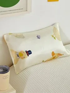 Invisible Zip Printed Silk Pillowcase with Customize Designs