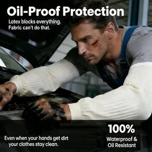 Heavy Duty Waterproof Oil Resistant Repair Mechanic Latex Arm Sleeves Work Protector