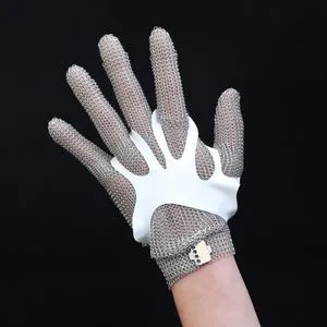 Stainless Steel Ring Mesh Chainmail Gloves Cut Resistant Safety Hand Protection for Meat and Poultry Processing