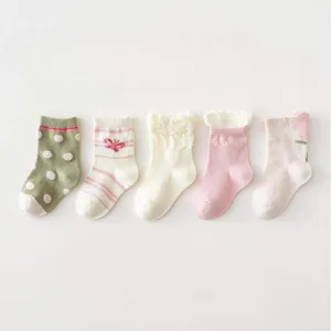 Cross-Border Best Selling Cute Polka DOT Baby Socks Category a Certified Cotton Infant Socks