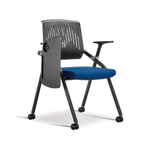 University School Plastic Back Stackable Folding Office Training Room Chair with Wheels